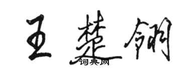 駱恆光王楚翎行書個性簽名怎么寫