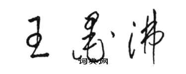 駱恆光王墨沸草書個性簽名怎么寫