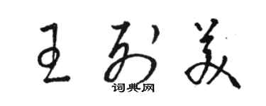 駱恆光王列美草書個性簽名怎么寫