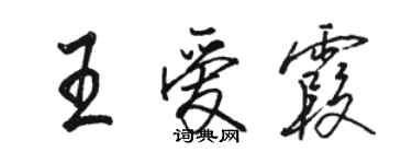 駱恆光王愛霞行書個性簽名怎么寫
