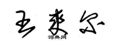 朱錫榮王爽爾草書個性簽名怎么寫