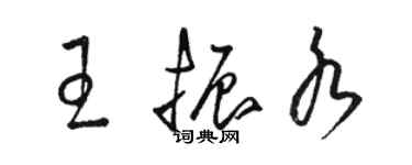 駱恆光王振水草書個性簽名怎么寫