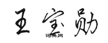 駱恆光王寶勛行書個性簽名怎么寫