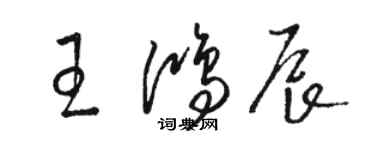 駱恆光王鴻辰草書個性簽名怎么寫