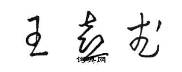 駱恆光王喜武草書個性簽名怎么寫