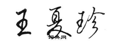 駱恆光王夏珍行書個性簽名怎么寫