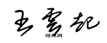 朱錫榮王雲起草書個性簽名怎么寫