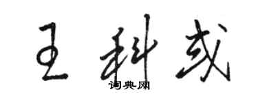 駱恆光王科或草書個性簽名怎么寫