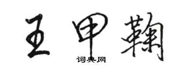 駱恆光王甲鞠行書個性簽名怎么寫