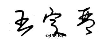 朱錫榮王定琴草書個性簽名怎么寫