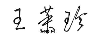 駱恆光王茉珍草書個性簽名怎么寫