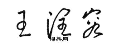 駱恆光王潤容草書個性簽名怎么寫