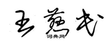 朱錫榮王慈民草書個性簽名怎么寫