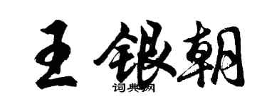 胡問遂王銀朝行書個性簽名怎么寫