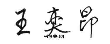 駱恆光王奕昂行書個性簽名怎么寫