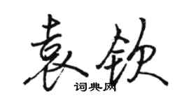 駱恆光袁欽行書個性簽名怎么寫
