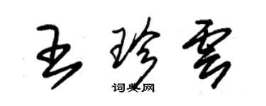 朱錫榮王珍雲草書個性簽名怎么寫