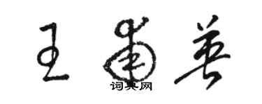 駱恆光王甫英草書個性簽名怎么寫