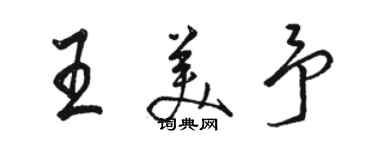 駱恆光王美予行書個性簽名怎么寫