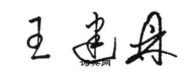 駱恆光王建鼎草書個性簽名怎么寫