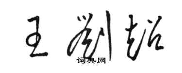 駱恆光王劉超草書個性簽名怎么寫