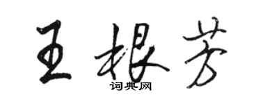 駱恆光王根芳行書個性簽名怎么寫