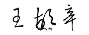 駱恆光王胡辛草書個性簽名怎么寫