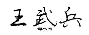 曾慶福王武兵行書個性簽名怎么寫