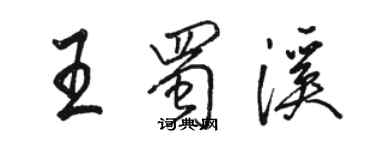 駱恆光王蜀溪行書個性簽名怎么寫