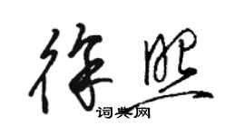 駱恆光徐照草書個性簽名怎么寫