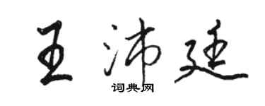 駱恆光王沛廷行書個性簽名怎么寫