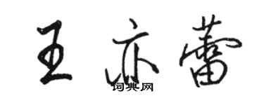 駱恆光王亦蕾行書個性簽名怎么寫