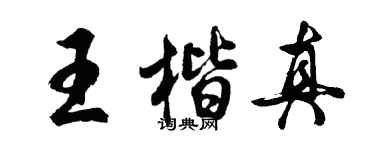 胡問遂王楷真行書個性簽名怎么寫