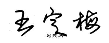 朱錫榮王定梅草書個性簽名怎么寫