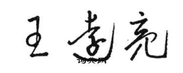 駱恆光王遠亮草書個性簽名怎么寫