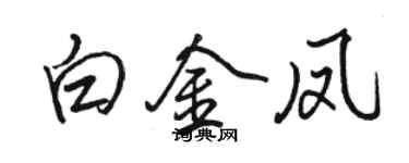 駱恆光白金鳳行書個性簽名怎么寫