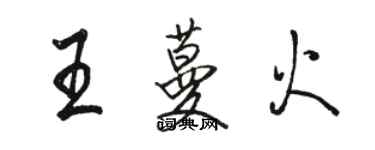 駱恆光王蔓火行書個性簽名怎么寫