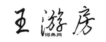 駱恆光王游房行書個性簽名怎么寫