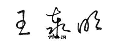 駱恆光王泰明草書個性簽名怎么寫