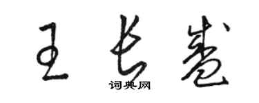 駱恆光王長盛草書個性簽名怎么寫