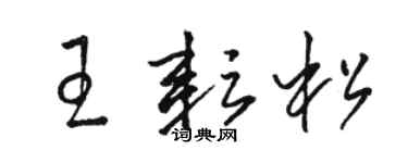 駱恆光王耘松草書個性簽名怎么寫