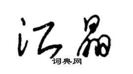 朱錫榮江晶草書個性簽名怎么寫