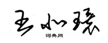 朱錫榮王北環草書個性簽名怎么寫