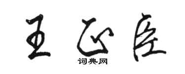 駱恆光王正臣行書個性簽名怎么寫