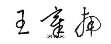 駱恆光王章南草書個性簽名怎么寫