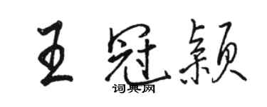 駱恆光王冠穎行書個性簽名怎么寫
