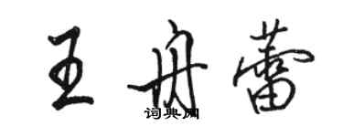 駱恆光王舟蕾行書個性簽名怎么寫