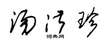 朱錫榮湯淑珍草書個性簽名怎么寫