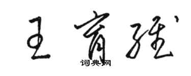 駱恆光王育維草書個性簽名怎么寫