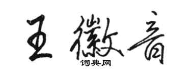 駱恆光王徽音行書個性簽名怎么寫